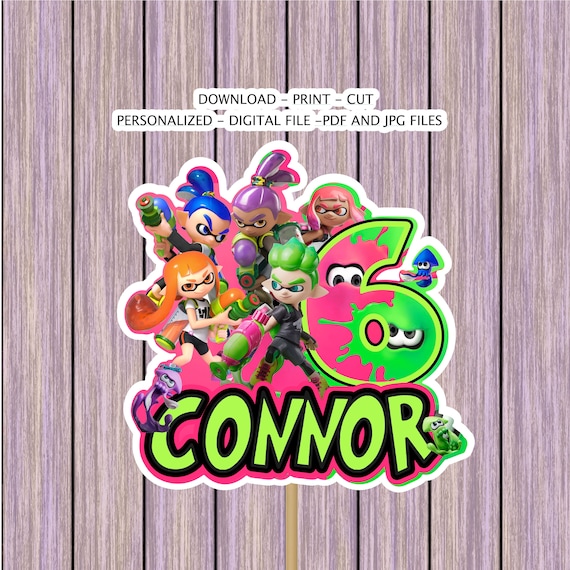 Gateau Personnalise Topper Splatoon Cupcake Topper Splatoon Etsy Canada
