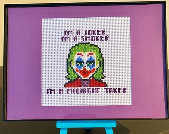 Mario Mashup 5x7 cross stitch /& comes with display easel They see me rollin