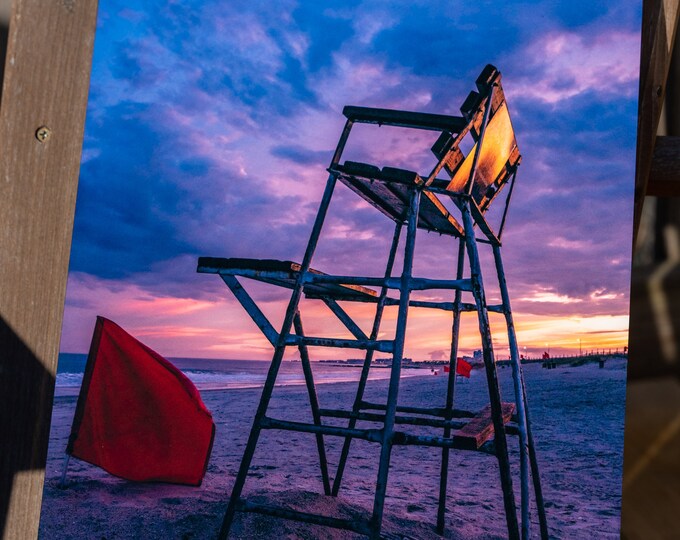 Metal Print Wall Art 11x17 Far Rockaway Lifeguard Stand