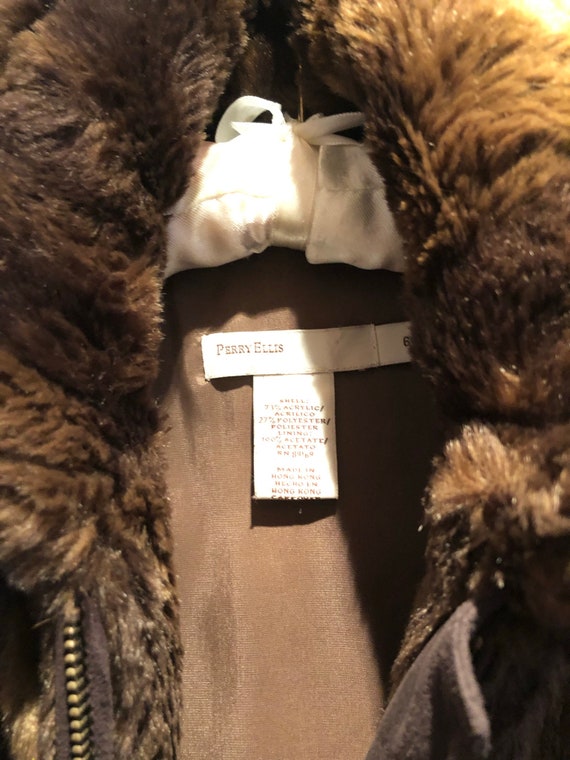 Perry Ellis 90’s faux mink vest - image 3