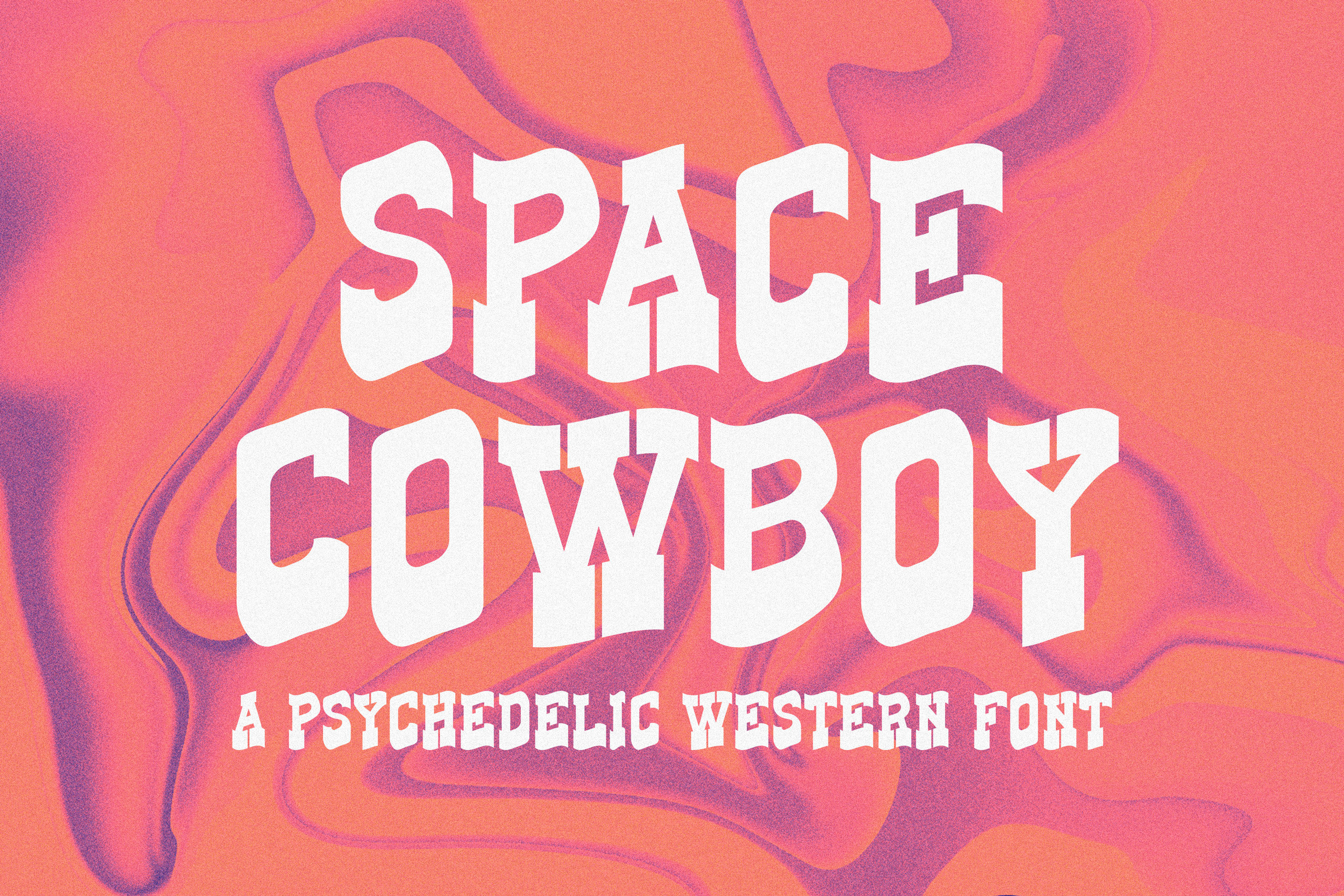 Space Cowboy | Psychedelic Western Font 60s Hippy Trippy Typeface