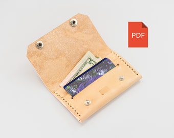 PDF - Minimal Trucker Wallet PDF Pattern | Leather Template | How To Instructions