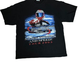 Nascar 2003 Winston Cup Series Stars Stripes And Speed Tour Black T-Shirt XL
