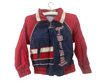 Vintage Genuine Stuff Minnesota Twins lichtgewicht jack met volledige ritssluiting, medium 5/6