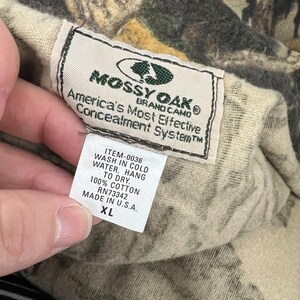 Vintage Mossy Oak Camo Jacket Full Zip Pockets Size Xlarge image 5