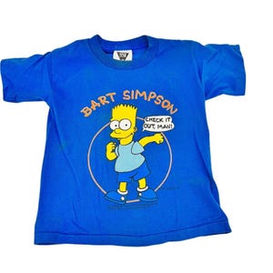 Bart Simpson Sprawdź to, człowiek Vintage 1990 Single Stitch SSI Movie Promo T-Shir