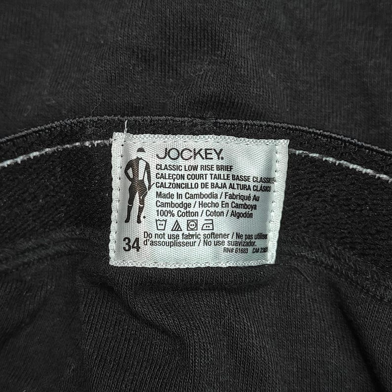 Calzoncillos clásicos Jockey Vintage para hombre, color negro, talla 34, de algodón imagen 2