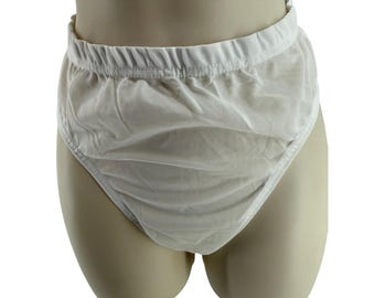 Vintage Jake Taylor Nylon Low Rise Brief Mens White Silky Nylon