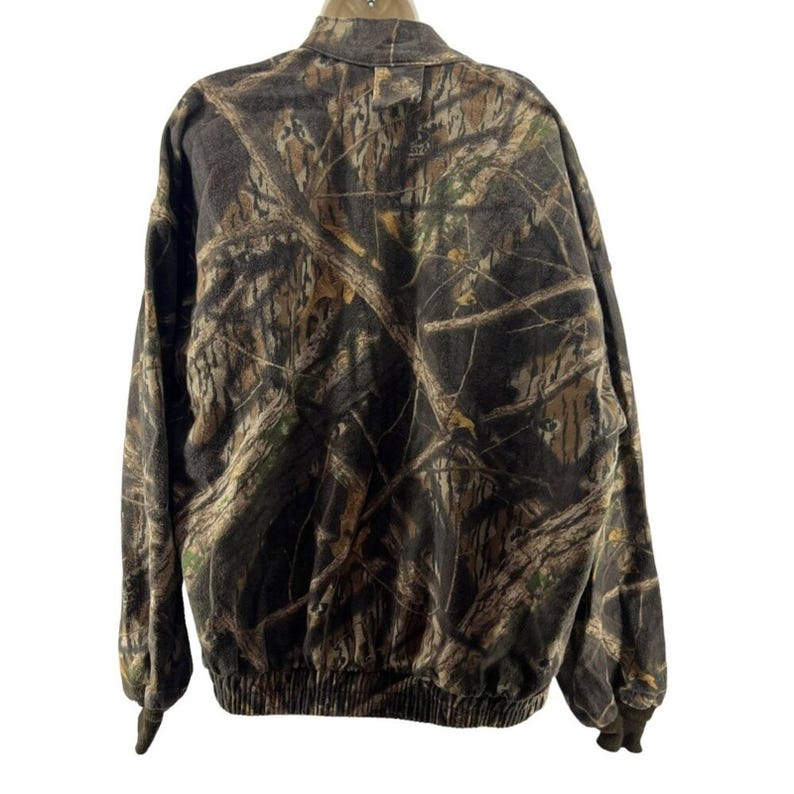 Vintage Mossy Oak Camo Jacket Full Zip Pockets Size Xlarge image 6