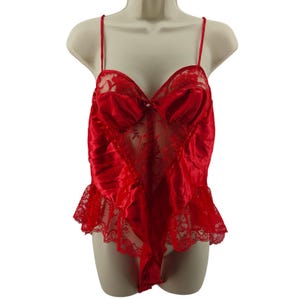 red lace teddy dress Red Plunge Halter Lace Teddy X47001