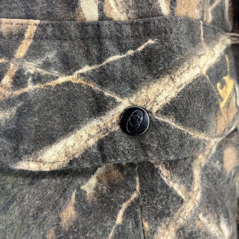 Vintage Mossy Oak Camo Jacket Full Zip Pockets Size Xlarge image 2