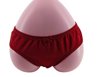 Braguita tanga roja picante Ki' Linda para mujer, talla grande, tacto suave.