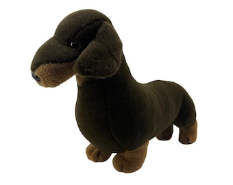 Vintage Dakin Willy Dachshund Dog Brown Realistic Quality Plush Toy Cuddly Toy