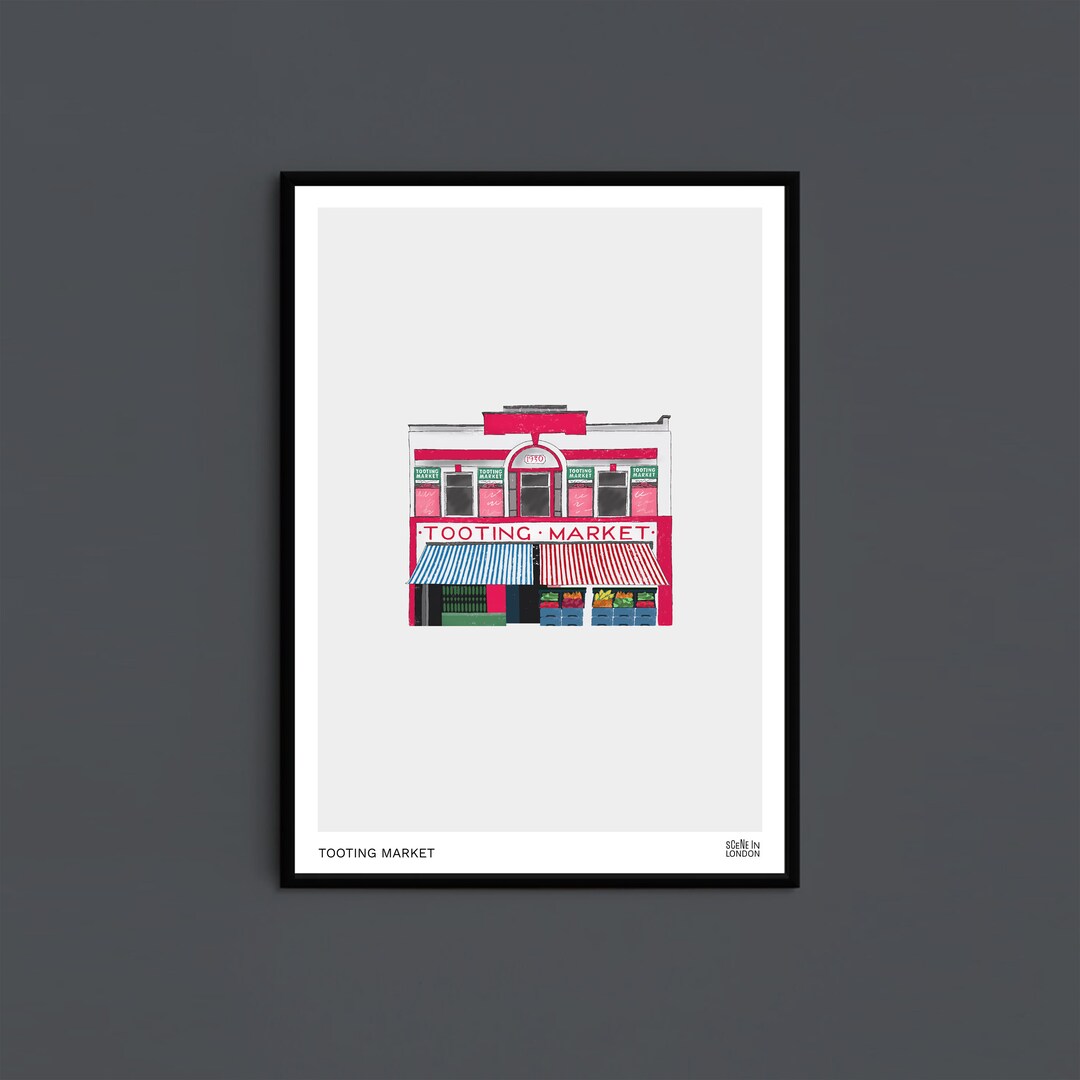 Tooting Art Print, Tooting Market, Tooting Illustration, Tooting Design