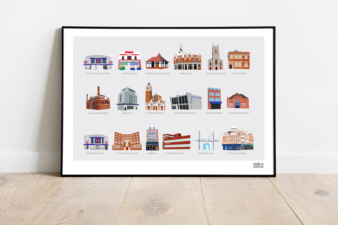 Tooting Places Tooting Poster SW17 London Tooting Print Etsy