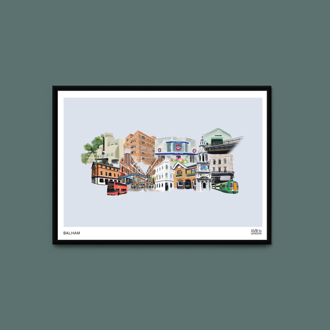 Balham Print, Balham Art, Balham Poster, Balham Gift, Balham ...
