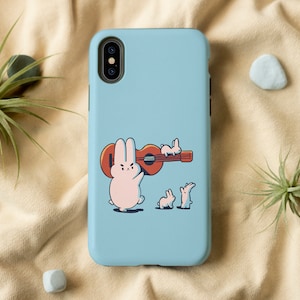 Funda de teléfono con diseño de conejo para iPhone 14, 13, 12 Pro Max, funda resistente mate o brillante para iPhone XR, XS SE, funda bonita para iPhone, funda de teléfono con diseño de conejo