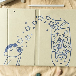 Cartoon iPad Case With Pen Slot For Book Stand iPad 10.2"/10.9in/11in/12.9in, iPad Air 5/4, iPad Pro 2021, iPad 2022/2020/2019