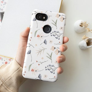 Vintage Wild Flower Pattern Floral Art Phone Case, iPhone 12 Mini 11 Pro Max X XR XS 7 8 Samsung Galaxy S21 S20 S10 Google Pixel 5 4 3AXL