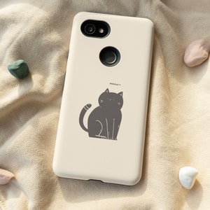 Cute Cat Meow Tough Phone Case, Cat iPhone 13 12 11 Mini Pro Max SE 2020 X XS 8 Samsung Galaxy Note S21 S20 S10 S9 Google Pixel 5 4A 3 2XL