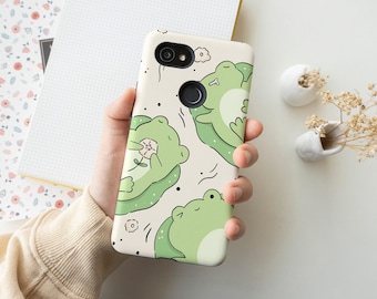 Cute Froggies Tough Phone Case, iPhone 13 12 11 Mini Pro Max SE 2020 X XS 8 Samsung Galaxy Note S21 S20 S10 S9 Google Pixel 5 4A 3 2XL