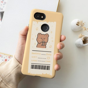 Kawaii Cute Bear iPhone 14 Cases for iPhone 13 12 11 Pro Max Cute Bear Google Pixel 6 Pixel 5 4XL 3 2 Case Samsung S22 S21 S20 S10 S9 Cases