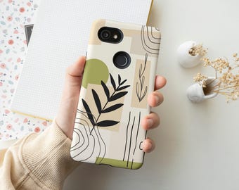 Mute Tone Abstract Art Phone Case, Aesthetic iPhone 12 Mini 11 Pro Max X XS 8 Samsung Note 9 10 Galaxy S9 S10 S20 S21 Google Pixel 5 4 3XL