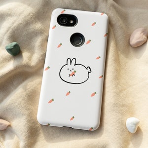 Bonita funda de teléfono con forma de conejo, bonita funda de animal para iPhone 13, 12, 11, Mini Pro Max, SE 2020, X, XS, 8, Samsung Galaxy Note S22, S21, S20, S10, Google Pixel 6, 5, 4A, 3XL