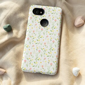 Yellow Wild Flower Pattern Aesthetic Floral Phone Case, iPhone 12 Mini 11 Pro Max X XR XS 7 8 Samsung Galaxy S10 S20 Google Pixel 2 3A 4XL image 2