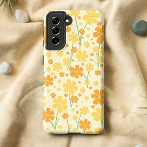 Floral Pattern Samsung Case, Flower Art Case For Samsung S23 S22 S21 S20 FE S10 Ultra Plus S10E  Note 20 10 9 Plus A71 A70 A51