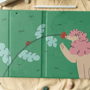 Funda para iPad con diseño de perro de dibujos animados con ranura para bolígrafo para soporte de libro iPad 10,2 "/10,9 pulgadas/11 pulgadas/12,9 pulgadas, iPad Air 5/4, iPad Pro 2021, iPad 2022/2020/2019