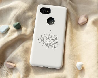 Studio Ghibli Kodama Forest Spirits Fan Art Phone Case For iPhone 12 Mini 11 Pro Max XR XS 8 Samsung Note 9 10 S20 S21 Google Pixel 5 4 3XL