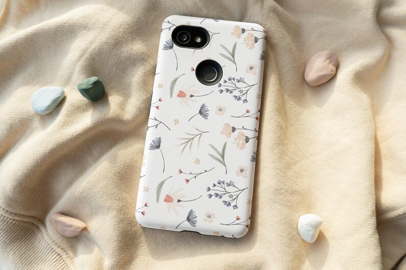 Vintage Wild Flower Pattern Floral Art Phone Case, iPhone 12 Mini 11 Pro Max X XR XS 7 8 Samsung Galaxy S21 S20 S10 Google Pixel 5 4 3AXL image 2