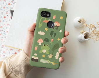 Cute Google Pixel Cases | Green Frog Art Phone Case