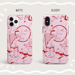 Kawaii Retro Google Pixel Phone Case, Cute Art Doodle Phone Cover for Pixel 7 6 5 4XL 3XL 2 image 2