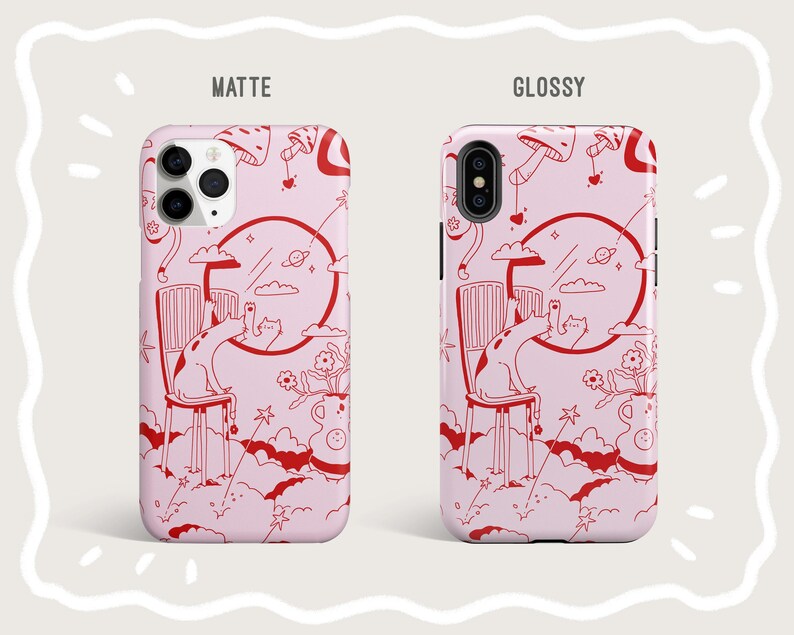 Kawaii Retro Google Pixel Phone Case, Cute Art Doodle Phone Cover for Pixel 7 6 5 4XL 3XL 2 image 2