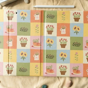 Funda para iPad Flower Grid con ranura para bolígrafo para soporte de libro iPad 10,2 &quot;/10,9 pulgadas/11 pulgadas/12,9 pulgadas, iPad Air 5/4, iPad Pro 2021, iPad 2022/2020/2019