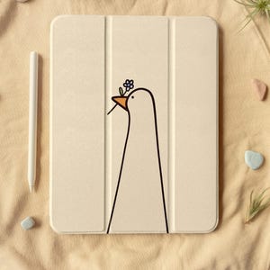 Funda plegable White Duck para iPad con ranura para lápiz, compatible con iPad de 10,2", 10,9", 11" y 12,9", iPad Air 5/4, iPad Pro 2022/2021 y iPad 2022-2018