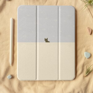 Cute Cat Foldable iPad Case With Pen slot, Flip iPad 10.2&quot;/10.9in/11in, iPad Air 4, iPad Pro 2021, iPad 2020/2019/2018