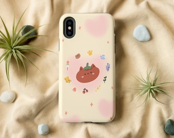 Tomato Bear iPhone Case | Cute Aesthetic Pink Phone Case