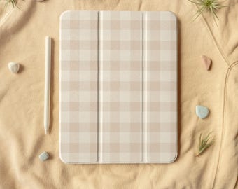 Korean Vibe Stripe Foldable iPad Case With Pen slot, Flip iPad 10.2"/10.9in/11in, iPad Air 4, iPad Pro 2022/2021, iPad 2020/2019/2018