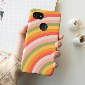 Rainbow Art Google Pixel Case For Pixel 7 6p 5 4a 3a Case, Tough Matte Glossy Case, Rainbow Phone Case, iPhone & Samsung Case Available