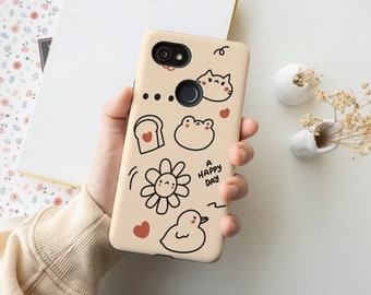 thumbnail image 2 of Frog Panda Cartoon Leather Flip Phone Case For Google Pixel 6 Pro/5a/4a/3A/5G 2 of 4