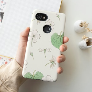 White Flower Phone Case for iPhone 12 Mini 11 Pro Max X XR XS 7 8 Samsung Galaxy Note 8 9 10 Galaxy S6 7 8 9 S10 S20 Google Pixel 2 3A 4XL