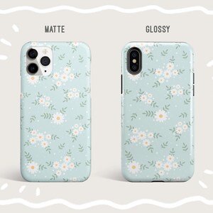Pastel Blue Flower Phone Case for iPhone 12 Mini 11 Pro Max X XR XS 7 8 Plus Samsung Galaxy Note 8 9 10 Galaxy S10 S20 Google Pixel 2 3 4XL image 3