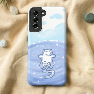 猫カラーのスマホケース | Samsung S23 S22 S21 S20 FE S10 S9 ケース、Galaxy S23P S22U ケース、Samsung Note 20 10 ケース、Samsung A90 A40 A70 A71 ケース
