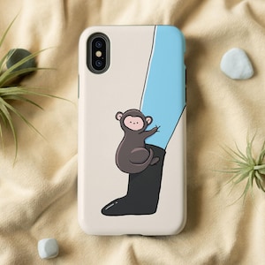 Little Monkey Hug Handyhülle für iPhone, Samsung Galaxy/Notes und Google Pixel