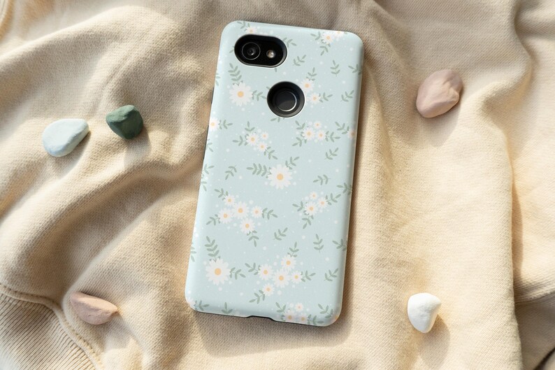 Pastel Blue Flower Phone Case for iPhone 12 Mini 11 Pro Max X XR XS 7 8 Plus Samsung Galaxy Note 8 9 10 Galaxy S10 S20 Google Pixel 2 3 4XL image 2