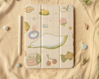 Bonita funda plegable para iPad con portalápices para iPad de 10,2", 10,9" y 11", iPad Air 4, iPad Pro 2021 y iPad 2020/2019/2018