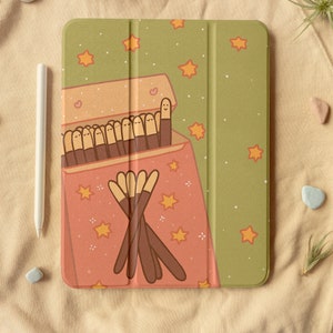 Cute Pocky Cartoon Foldable iPad Case With Pen slot, Cute Flip iPad 10.2"/10.9in/11in, iPad Air 4, iPad Pro 2022/2021, iPad 2020/2019/2018